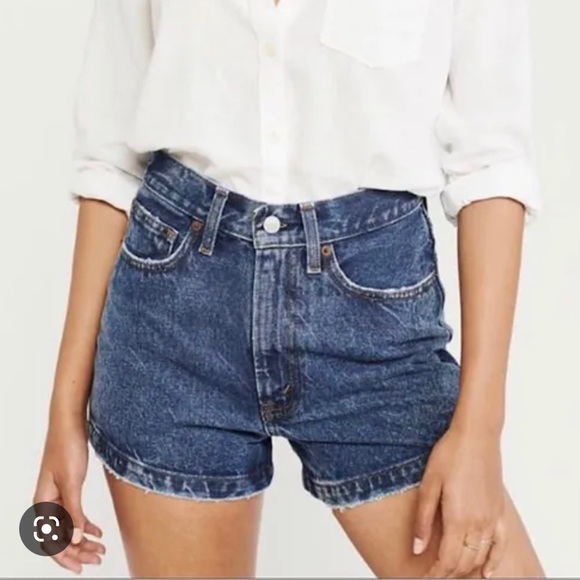 Abercrombie Natural High Rise Shorts - Picture 1 of 4